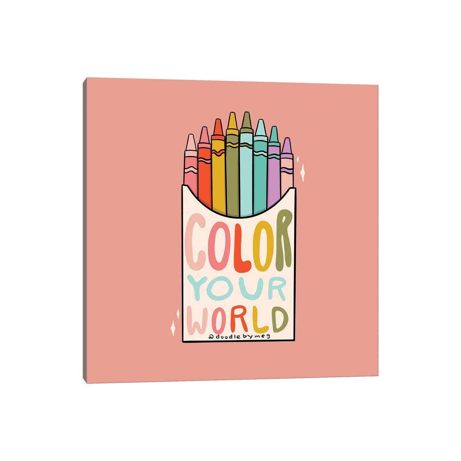 iCanvas "Color Your World" by Doodle By Meg Canvas Print Bed Bath
